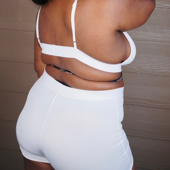 Ribbed Bralette & Brief Set Plus Size - Picture 2 of 4